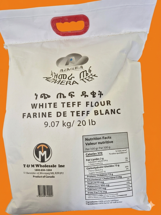 Azmera White Teff Flour 20lb